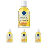 NIVEA - Eau Micellaire Visage Waterproof Skin Glow - Nettoie En Douceur, Démaquille & Illumine - 5% Sérum Aux Vitamines C & E - Complexe Amino Acid - Sans Parfum - Peaux Ternes & Sensibles - 400 ml