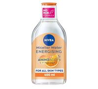 NIVEA Energy Eau micellaire à 3 antioxydants - Eau nettoyante 3-en-1, démaquillant végétalien avec vitamines C et B3, convient aux peaux sensibles