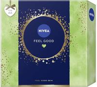 NIVEA Feel Good Coffret cadeau avec produits de soin hydratants, coffret cadeau avec lotion pour le corps, douche de soin, déodorant roll-on et shampoing