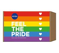 NIVEA Feel The Pride Coffret cadeau pour des moments de soins colorés avec exfoliant, douche de soin et crème