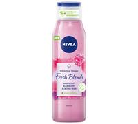 NIVEA Fresh Blends Gel douche framboise (300 ml), gel douche pour femme parfumé à la framboise, gel douche végétalien fabriqué avec du jus naturel de framboise et de myrtille et du lait d'amande