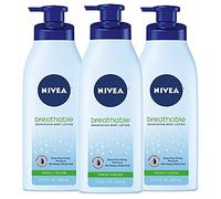 NIVEA Fresh Fusion Lot de 3 flacons de lotion corporelle nourrissante respirante pour peau sèche