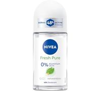 NIVEA Fresh Pure Déodorant roll-on sans aluminium (ACH) et alcool éthylique pour une protection et un soin pendant 48 heures, parfum jasmin (50 ml)
