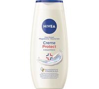 NIVEA Gel Douche Apaisant Creme Protect 250ml Solution douce sans savon pour les peaux sèches et sensibles Equilibrant la couche microbienne naturelle de la peau