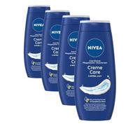 NIVEA - Gel Douche Corps Soin Crème Care - Enrichi en Vitamines C, E & Huiles de Soin - Parfum NIVEA Crème - pH Neutre - Tous Types de Peaux - 250 ml (Lot de 4)