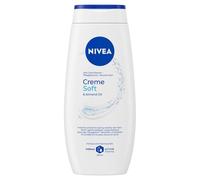 NIVEA Gel Douche Corps Soin Crème Soft, 250 ml | Nettoie & Hydrate, Enrichi en Vitamines C, E & Huile d'Amande Douce, pH Neutre, Tous Types de Peaux
