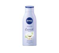 NIVEA Huile en lotion, huile de noix de coco et monoï, 400 ml, humidité profonde 24h, peaux normales à sèches