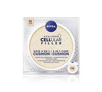 NIVEA Hyaluron Cellular Filler Cushion 3en1 Teinte Claire (1x15ml), soin visage femme anti-âge, fond de teint pour tous type de peau, maquillage femme hydratant