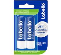 Labello Baume à lèvres Original – huiles naturelles, hydratation 24H – 2 x 5 g
