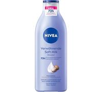 NIVEA Lait corporel apaisant pour peaux sèches avec sérum, soin hydratant au beurre de karité et 100% acide hyaluronique pur (400 ml)