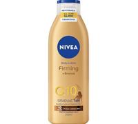 NIVEA Lait corporel raffermissant + bronze Q10 - Bronzage progressif pour peaux claires à moyennes 250 ml