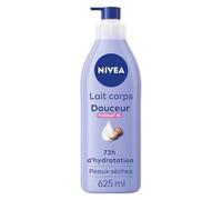 NIVEA Lait Corps Hydratant Douceur, 620 ml | Crème corps hydratante à l’acide hyaluronique pur et au beurre de karité, hydratation 72 h, pour une peau douce et soyeuse