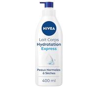 NIVEA Lait corps Hydratation Express 72h (1 x 400 ml) - Lait hydratant à l'Acide Hyaluronique pur - Soin pour le corps hydratant rapide - Sérum nourrissant peaux normales