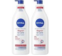 NIVEA Lait Corps Repair & Care 400 ml - Hydratation 72H, Peaux Sèches à Très Sèches, Réparation Intense, Glycérine, Provitamine B5 & Niacinamide (Lot de 2)