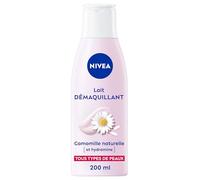 NIVEA - Lait Démaquillant Visage & Yeux - Efficacité Waterproof - Démaquille Et Hydrate Intensement - Sans Assécher - Camomille Naturelle & Hydramine® - Formule Vegan - Tous Types De Peau - 200 ml