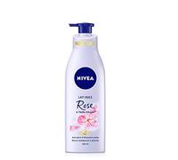 NIVEA Lait-Huile Rose & Huile d'Argan (1 x 200 ml), Soin plaisir pour peaux normales à sèches, Lait corporel hydratation intense 24H