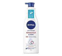 NIVEA Lait Hydratant Réparateur & Soin 72h Peaux Extra Sèches & Tiraillées (1x250 ml), Lait corps au concentré de soin NIVEA & Dexpanthenol, Soin corps peau très sèche