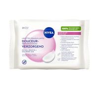 NIVEA - Lingettes Démaquillantes Douceur - Efficacité Waterproof - Visage, Yeux, Lèvres - Acide Hyaluronique & Huile d'Argan naturelle - Fibres D'Origine Végétale - Peaux Sèches - x 40 pièces