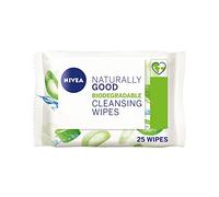 NIVEA Lingettes nettoyantes à l'aloe vera (25 lingettes), lingettes démaquillantes à base de plantes, lingettes hydratantes douces mais efficaces pour le visage avec aloe vera bio pour le démaquillage