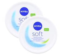 NIVEA Soft Crème hydratante et rafraîchissante, légère à la vitamine E et à l'huile de jojoba 100 % naturelle, à absorption rapide pour une hydratation intense (375 ml)