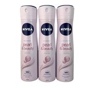 NIVEA Lot de 3 déodorants en spray pour femme « Pearl & Beauty » - 3 x 150 ml