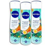NIVEA Lot de 3 déodorants tropicaux Sunrise en spray 3 x 150 ml