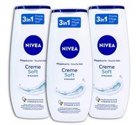 NIVEA Lot de 3 flacons de douche de soin Crème douce et huile d'amande 3 x 250 ml
