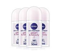 NIVEA Lot de 4 déodorants Pearl & Beauty Roll On