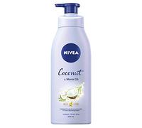Nivea - Lotion corporelle à l'huile de noix de coco et de monoï pour une absorption rapide de l'humidité nourrissante, distributeur à pompe
