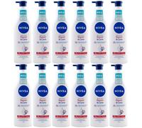 Nivea Lotion Corps Repair & Care 72h Hydratation 12 x 250ml Peau Très Sèche