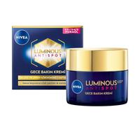NIVEA Luminous 630 Crème de nuit anti-taches sombres (50 ml), crème de nuit correctrice pour le visage, revitalise le teint de la peau avec de l'acide hyaluronique