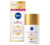 NIVEA Luminous630® Huile-Sérum Corps Anti Vergetures (1 x 100 ml), soin corps anti tache hydratation 48h réducteur de vergetures, soin femme pour tous types de peaux