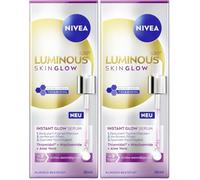 NIVEA LUMINOUS630 Skin Glow Instant Glow Sérum léger et très efficace pour le visage pour une peau rayonnante et uniforme, soin du visage avec thiamidol, niacinamide et aloe vera (30 ml) (Lot de 2)