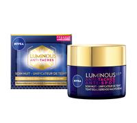 NIVEA Luminous 630 - Soin Nuit Visage Anti-Tache - Unificateur De Teint - Réduit Les Signes De L'Âge - Peau Régénérée - Thiamidol Breveté & Acide Hyaluronique - Tous Types de Peaux - 50 ml