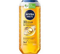 NIVEA MEN Active Energy Gel douche au pH neutre pour la peau avec effet fraîcheur 24 h pour homme, formule revitalisante avec caféine pour le corps, le visage et les cheveux (250 ml)