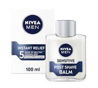 NIVEA MEN Baume après-rasage Sensitive (100 ml), 0 % d'alcool avec camomille et vitamine E, soulage la peau de 5 signes d'irritation, soins de la peau pour hommes et articles essentiels de rasage