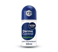 NIVEA MEN - Bille Masculin Derma Control Sensitive - Déodorant Homme 72H Anti-Transpirant Aisselles - Acide Hyaluronique - Anti-Irritations - 0% Alcool - Peaux Sensibles - Protection Active - 50 ml