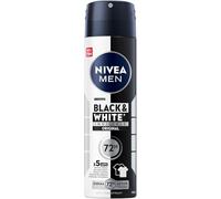 NIVEA MEN Black & White Déodorant en spray invisible avec formule anti-taches, protection anti-transpirante fiable 72h et protection active (150 ml)