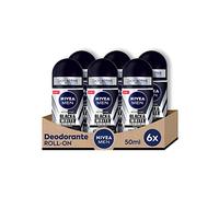 NIVEA MEN Black & White Invisible Original Roll-on 6 x 50 ml, déodorant homme 72h, déodorant roll on anti-transpirant contre les odeurs, la sueur, les résidus, les irritations et les taches sur les