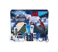 NIVEA MEN - Calendrier de l'Avent Homme Édition 2025 - Coffret Cadeau Beauté - Soins Visage, Corps & Lèvres + Accessoires - 24 Fenêtres Surprises - 1pce