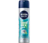 NIVEA MEN Cool Kick Fresh Déodorant en spray avec protection anti-transpirante 72h contre la transpiration et les odeurs corporelles, avec eau de cactus sans alcool éthylique (150 ml)