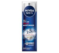 NIVEA MEN Hydratant anti-âge 2 en 1 (50 ml), avec SPF 30, lumineux 630 et acide hyaluronique pour la protection solaire, la prévention des taches sombres et une peau d'apparence plus jeune