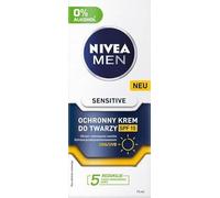 NIVEA Men Crème Hydratante Sensitive pour Visage avec SPF 15, Protection UV, Soin Apaisant pour Peaux Sensibles, 75 ml