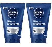 NIVEA MEN - Crème Hydratante Visage Quotidienne - Hydratation Immédiate & 48H - Hydrocare - Format XXL - Aloe Vera & Pro-Vitamin B5-3 Effets Hydratants - Non Grasse, Non Collante - 100 ml (Lot de 2)