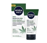 NIVEA MEN Crème hydratante visage ultra-apaisante Sensitive Pro (1 x 75 ml), Crème visage hydratante à l’Huile de Chanvre Bio, Soin homme apaisant à la formule vegan