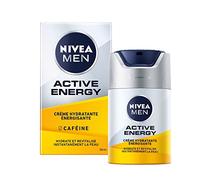 NIVEA MEN Crème Vusage Anti-Fatigue Active Energy, 50 ml | Crème visage anti-fatigue à la caféine naturelle et au guarana, hydrate et revitalise la peau, combat les signes de fatigue
