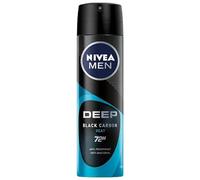Nivea Men Deep Black Carbon Beat Lot de 6 déodorants en spray (72H) (6 x 150 ml)
