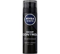 NIVEA MEN Deep Control Lot de 6 mousses à raser pour un rasage confortable avec carbone noir 6 x 200 ml