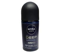 NIVEA Men Lot de 6 déodorants roll-on Deep Black Carbon Dark Wood (6 x 50 ml)