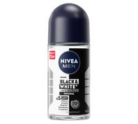 NIVEA MEN Déodorant Bille Black & White Invisible (1 x 200 ml), déodorant homme anti-traces blanches et jaunes, anti-transpirant anti odeur & humidité, protection efficace 72 h, sans alcool